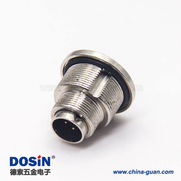 防水焊線式連接器M9公頭直式焊線前鎖穿墻 防水焊線式連接器M9公頭直式焊線前鎖穿墻