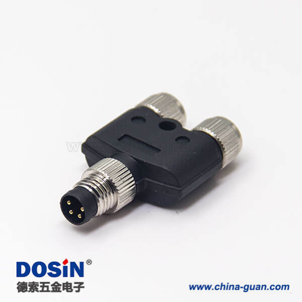 m8 y型連接器4pin一公轉(zhuǎn)兩母轉(zhuǎn)接頭 m8 y型連接器4pin一公轉(zhuǎn)兩母轉(zhuǎn)接頭
