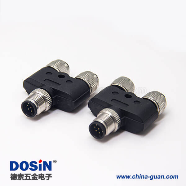 m12螺紋轉(zhuǎn)接頭8pinY型一公轉(zhuǎn)兩母