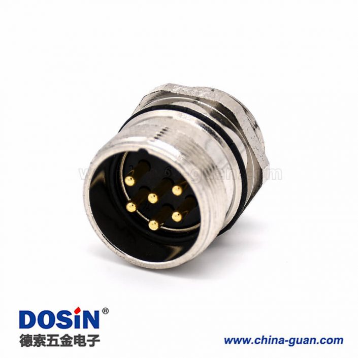 M型連接器 M623 6芯直式公頭接線插座 M型連接器 M623 6芯直式公頭接線插座