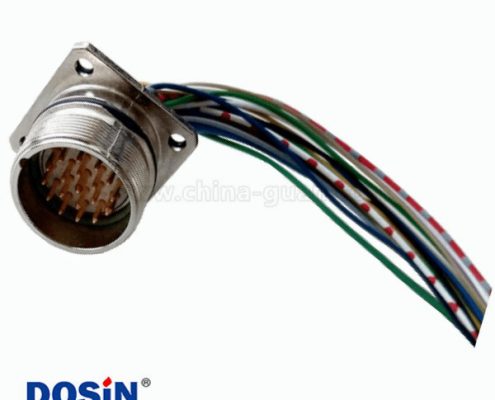 M23 19芯插座接線板端法蘭M23公插座連接器接75CM 20AWG線機器人專用