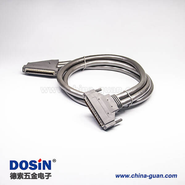 SCSI 100芯HPDB型公轉(zhuǎn)HPDB100芯彎公頭注塑成型線2米 SCSI 100芯HPDB型公轉(zhuǎn)HPDB100芯彎公頭注塑成型線2米