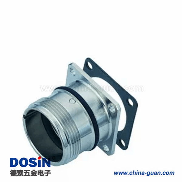 M23連接器插座防水IP6712芯板端母插座帶法蘭 M23連接器插座防水IP6712芯板端母插座帶法蘭
