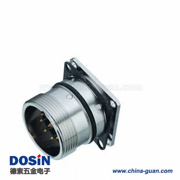 M23連接器6芯公頭板端焊線式工業伺服電動連接器 M23連接器6芯公頭板端焊線式工業伺服電動連接器