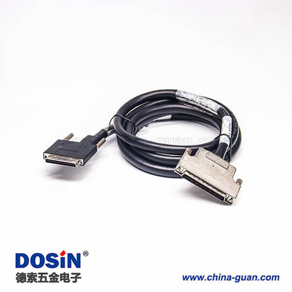 SCSI 68P 接口VHDCI型注塑公轉(zhuǎn)HPCN組裝式公頭連接線2米 SCSI 68P 接口VHDCI型注塑公轉(zhuǎn)HPCN組裝式公頭連接線2米