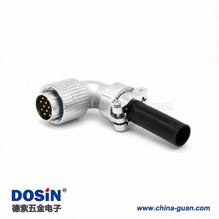 彎公頭P24 12芯插頭航空連接器接線安裝 彎公頭P24 12芯插頭航空連接器接線安裝