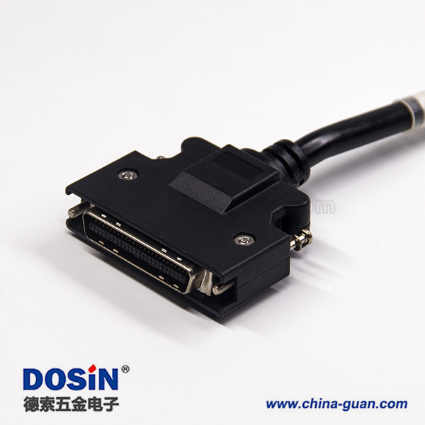 D-SUB接口26芯直公頭轉SCSI HPCN型50芯公頭直式線束1米