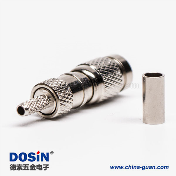 DIN1.0 2.3公頭射頻同軸連接器直式壓接 DIN1.0 2.3公頭射頻同軸連接器直式壓接