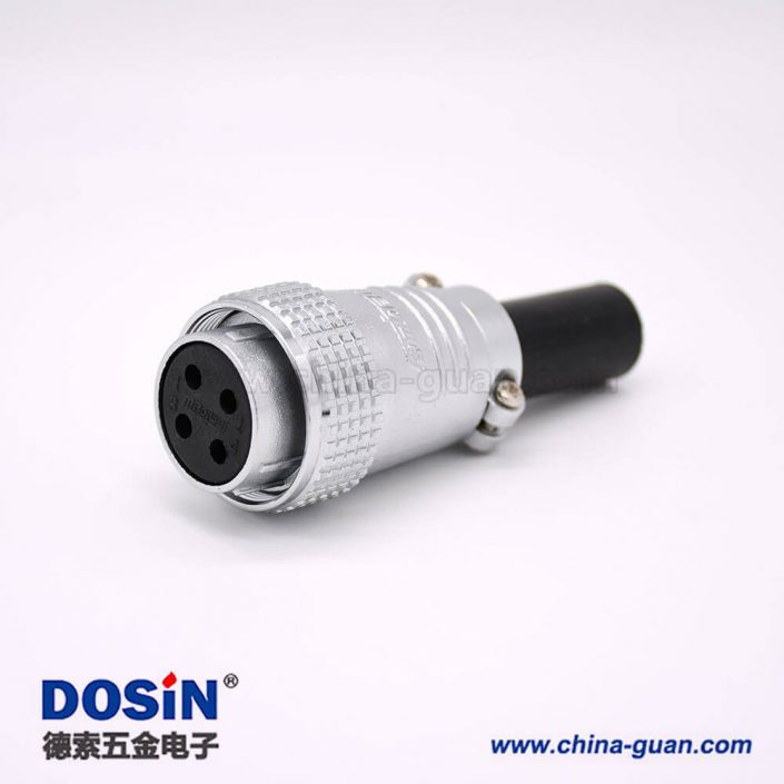 母頭插頭P28 4芯直式航空連接器接線安裝 母頭插頭P28 4芯直式航空連接器接線安裝