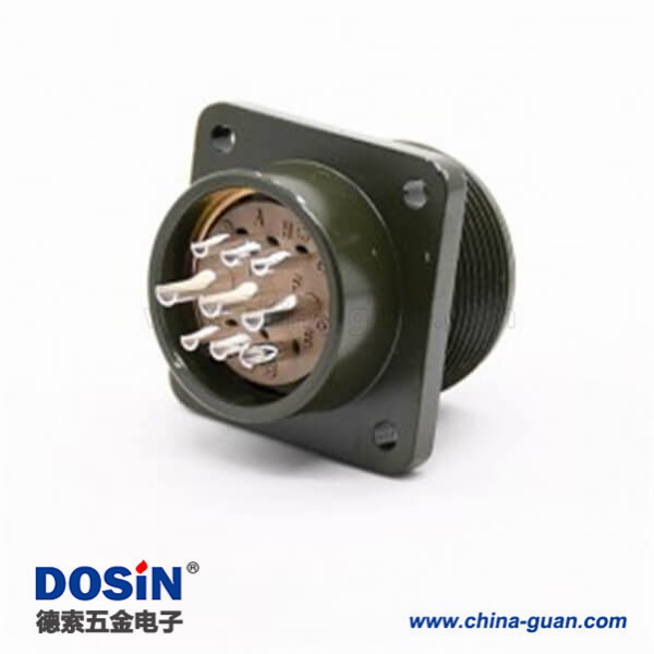 9芯航空插頭工防插座MS3102A20-18P法蘭安裝插座 9芯航空插頭工防插座MS3102A20-18P法蘭安裝插座