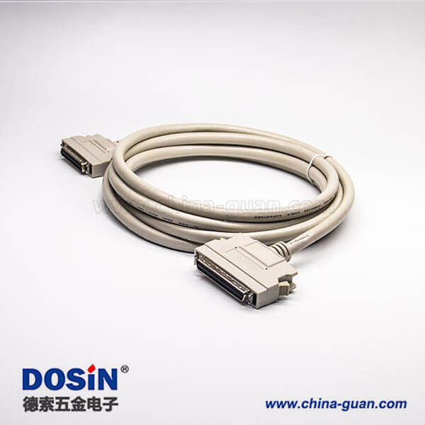 SCSI50Pin線HPCN型公頭2米鋅合金外殼轉(zhuǎn)HPCN型50芯公頭注塑成型雙邊線 SCSI50Pin線HPCN型公頭2米鋅合金外殼轉(zhuǎn)HPCN型50芯公頭注塑成型雙邊線