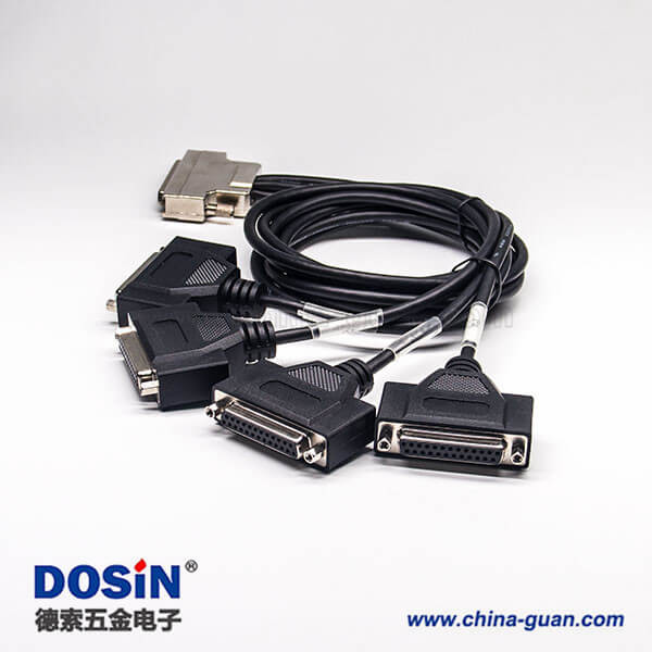 68針SCSI接口HPDB型公頭轉3HPDB25芯母 1HPDB型25芯公頭連接線2米