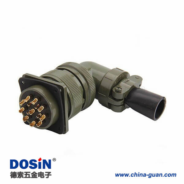 MS3108A28-20S工防防水連接器14芯彎管航空插頭 MS3108A28-20S工防防水連接器14芯彎管航空插頭