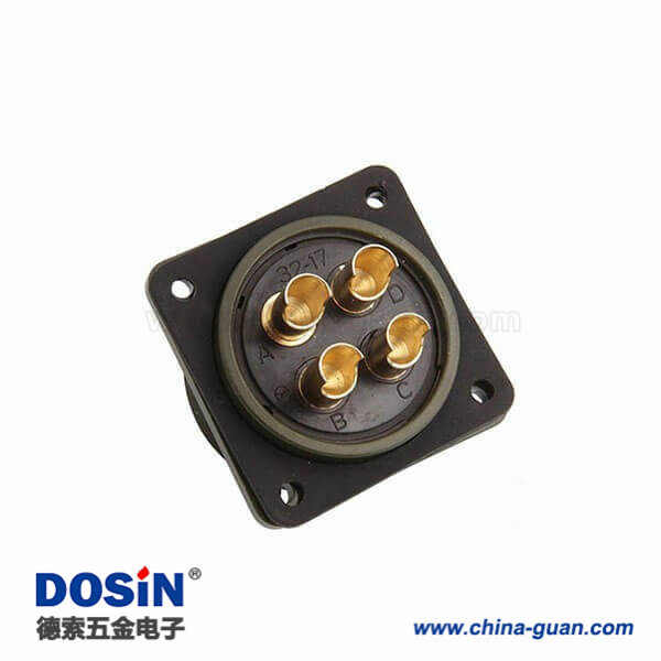 動力接頭連接器MS3102A32-17P方盤公插頭 動力接頭連接器MS3102A32-17P方盤公插頭