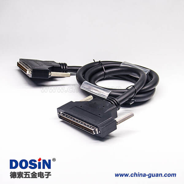 SCSI 68芯HPDB型公頭轉(zhuǎn)公頭螺絲鎖注塑成型線直式2米 SCSI 68芯HPDB型公頭轉(zhuǎn)公頭螺絲鎖注塑成型線直式2米