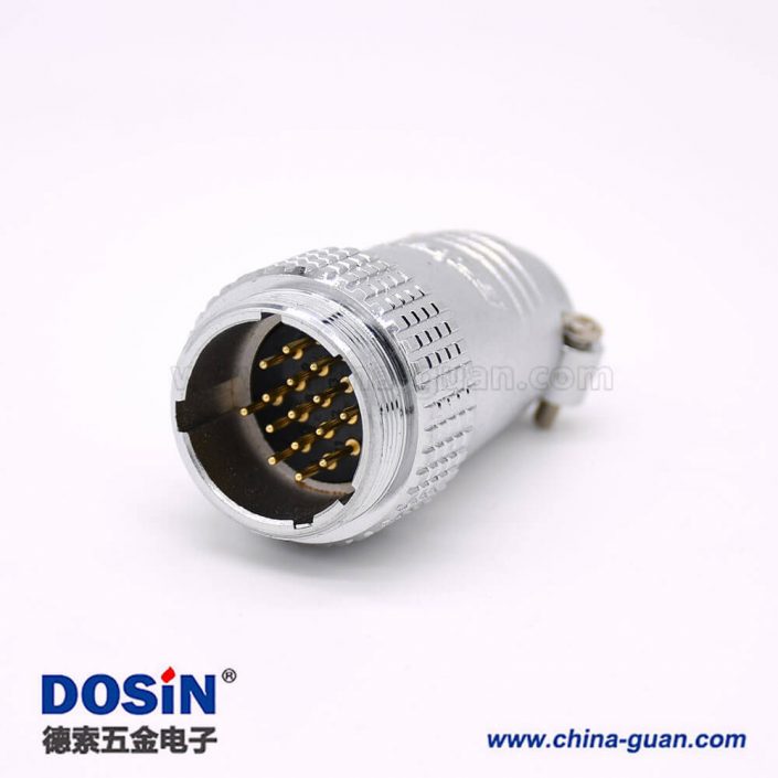 公插頭P24 15芯直式圓形接線航空連接器 公插頭P24 15芯直式圓形接線航空連接器