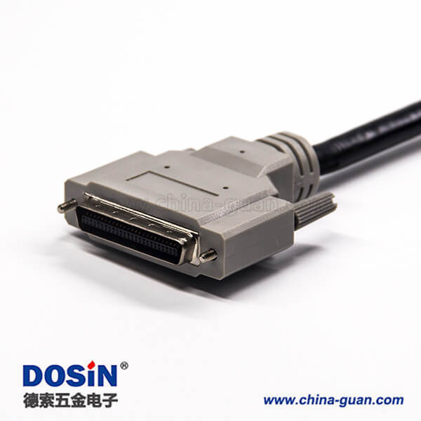 SCSI線50 HPDB直式插頭轉(zhuǎn)插座螺絲鎖注塑成型線纜1米 SCSI線50 HPDB直式插頭轉(zhuǎn)插座螺絲鎖注塑成型線纜1米