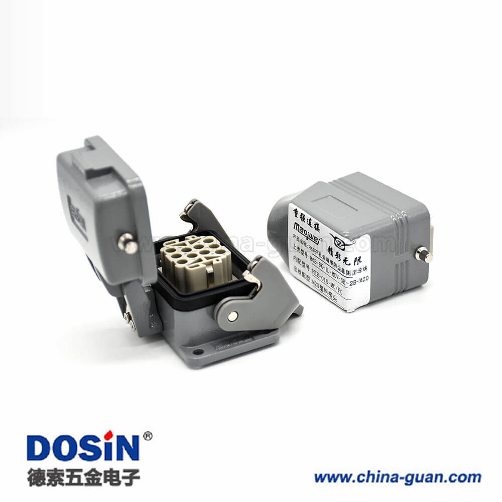 重載連接器H6B開孔安裝公母對(duì)接斜出口螺紋M20不帶針公頭10芯帶金屬防塵蓋 重載連接器H6B開孔安裝公母對(duì)接斜出口螺紋M20不帶針公頭10芯帶金屬防塵蓋