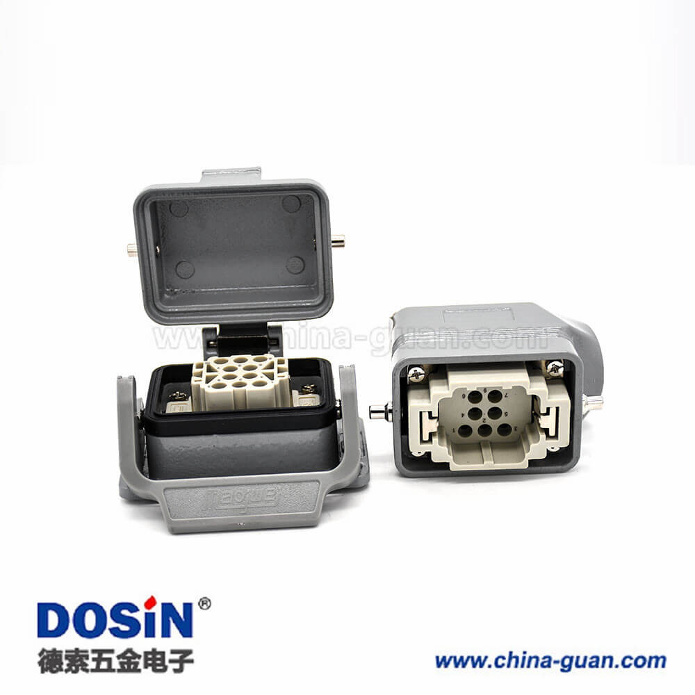 重載連接器H6B開孔安裝公母對(duì)接斜出口螺紋M20不帶針公頭10芯帶金屬防塵蓋 重載連接器H6B開孔安裝公母對(duì)接斜出口螺紋M20不帶針公頭10芯帶金屬防塵蓋