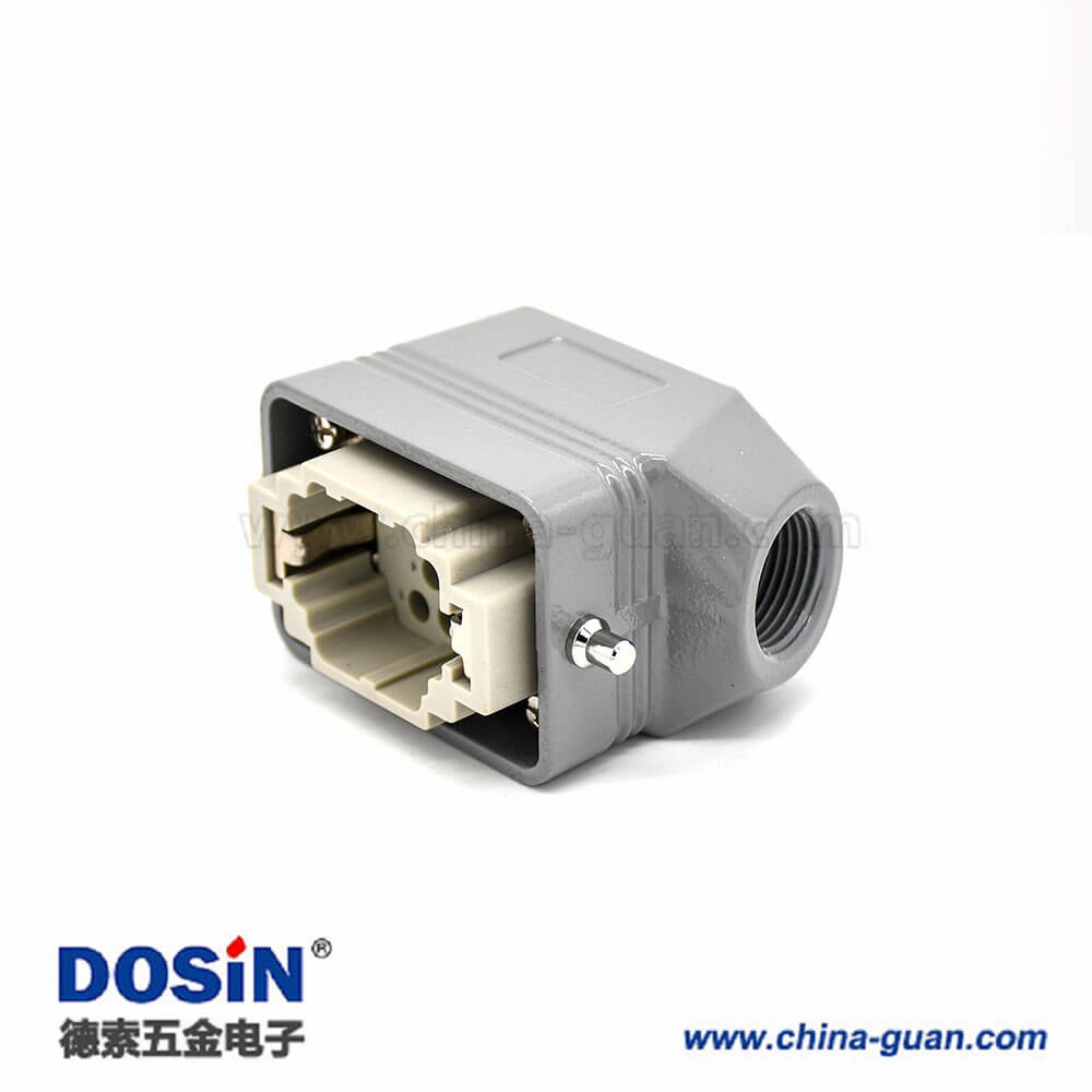 重載連接器H6B開孔安裝公母對(duì)接斜出口螺紋M20不帶針公頭10芯帶金屬防塵蓋 重載連接器H6B開孔安裝公母對(duì)接斜出口螺紋M20不帶針公頭10芯帶金屬防塵蓋