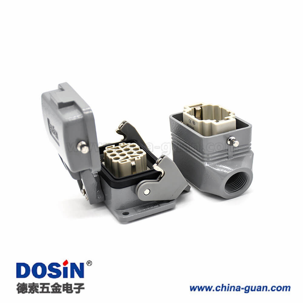 重載連接器H6B開孔安裝公母對(duì)接斜出口螺紋M20不帶針公頭10芯帶金屬防塵蓋 重載連接器H6B開孔安裝公母對(duì)接斜出口螺紋M20不帶針公頭10芯帶金屬防塵蓋