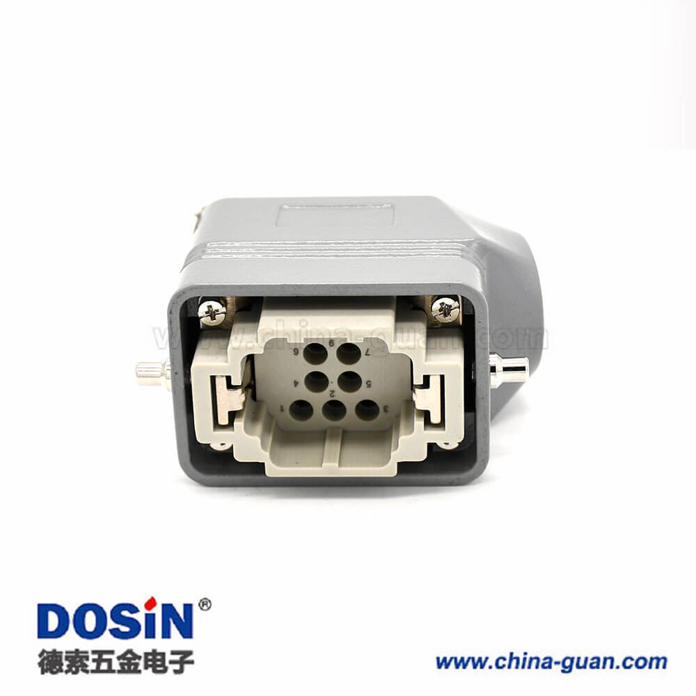 重載連接器H6B開孔安裝公母對(duì)接斜出口螺紋M20不帶針公頭10芯帶金屬防塵蓋 重載連接器H6B開孔安裝公母對(duì)接斜出口螺紋M20不帶針公頭10芯帶金屬防塵蓋