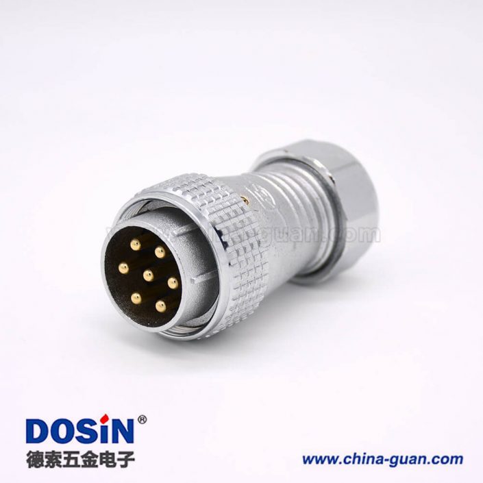 180度連接器插頭P28 7芯公頭航空連接器接線安裝 180度連接器插頭P28 7芯公頭航空連接器接線安裝