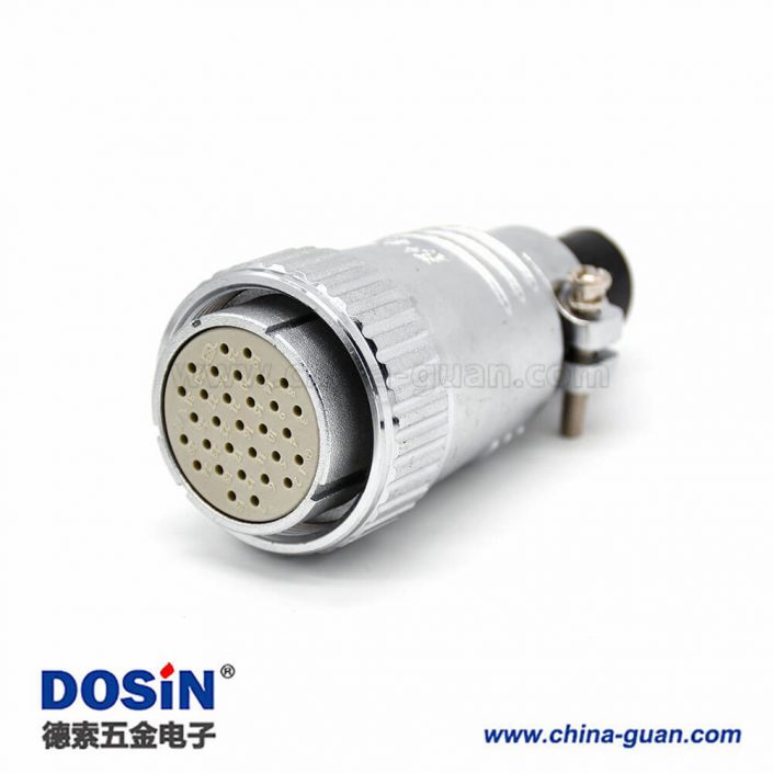 直式插頭P40 31芯母頭圓形接線電纜連接器 直式插頭P40 31芯母頭圓形接線電纜連接器