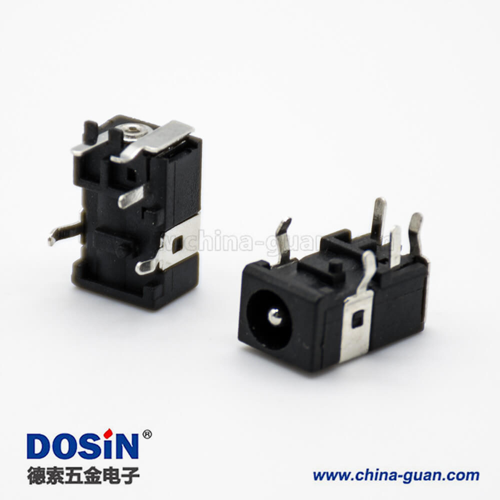 DC5引腳公插座插孔貼片焊接不帶屏蔽4.5*1.65彎式電源連接器 DC5引腳公插座插孔貼片焊接不帶屏蔽4.5*1.65彎式電源連接器
