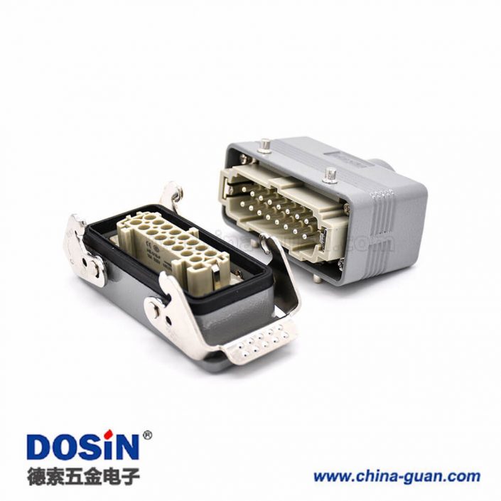 16針重載連接器開孔安裝頂出口進線公母對接PG21螺釘H16B 16針重載連接器開孔安裝頂出口進線公母對接PG21螺釘H16B