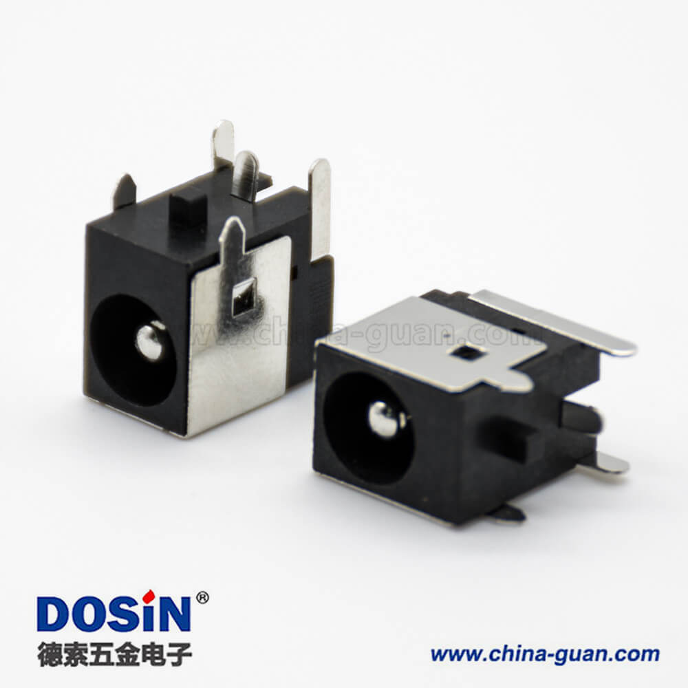 DC插口充電帶屏蔽插座插孔貼片焊接彎式3.5*2.1毫米電源連接器 DC插口充電帶屏蔽插座插孔貼片焊接彎式3.5*2.1毫米電源連接器