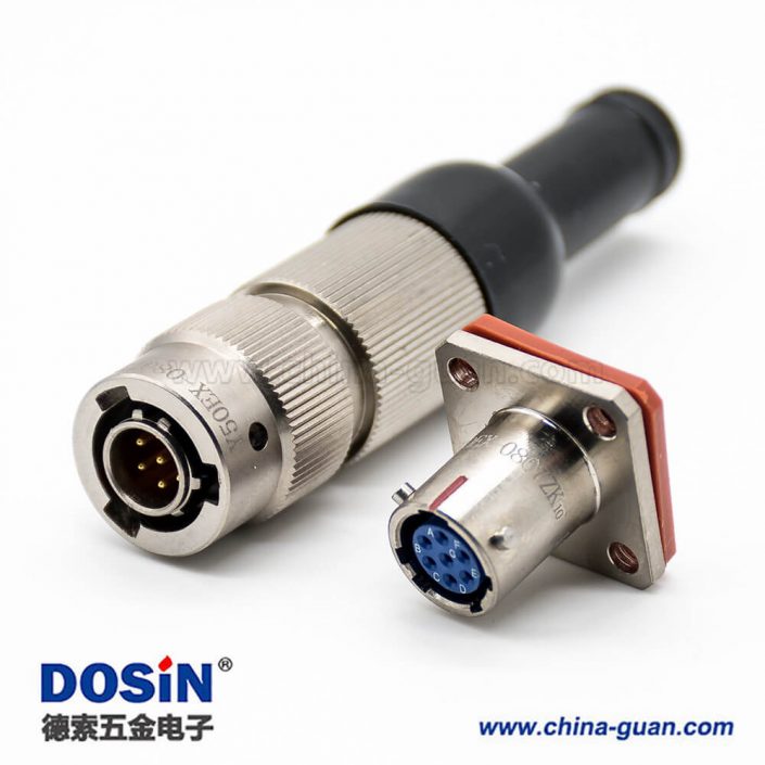 航空電連接器公母對接一套Y50EX7芯公插頭鍍鎳直式卡口連接接線母插座焊杯08殼體號 航空電連接器公母對接一套Y50EX7芯公插頭鍍鎳直式卡口連接接線母插座焊杯08殼體號