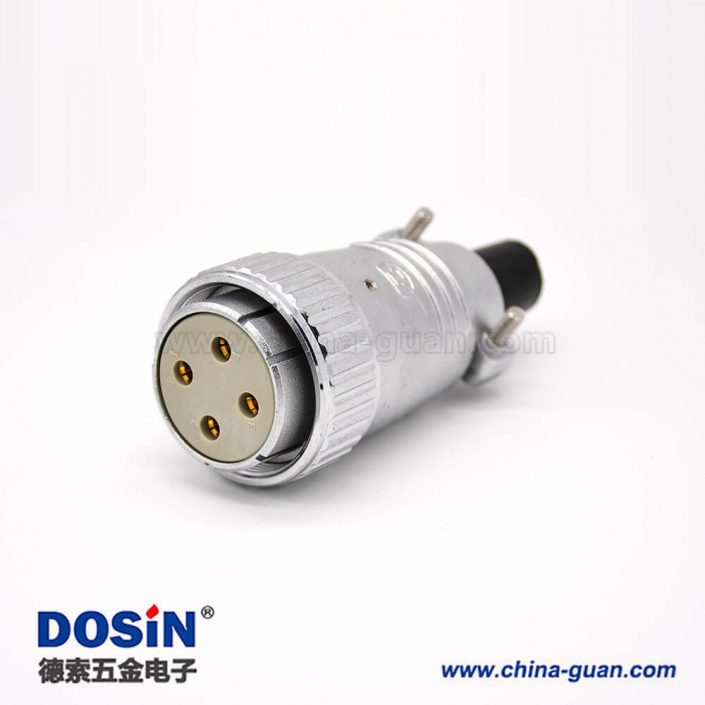 航空插頭4芯P48母頭直式接線連接器 航空插頭4芯P48母頭直式接線連接器