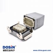 24芯重載連接器H10T開孔安裝鍍銀螺釘PG29結構頂出口進線公母對接 24芯重載連接器H10T開孔安裝鍍銀螺釘PG29結構頂出口進線公母對接