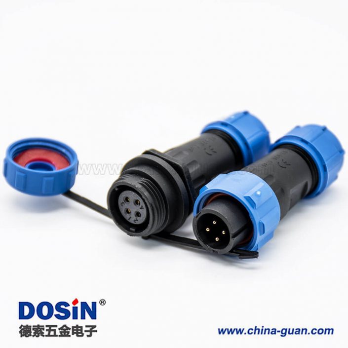 SP連接器SP13對接式4芯直式公插頭母插頭防塵防水連接器接線焊接 SP連接器SP13對接式4芯直式公插頭母插頭防塵防水連接器接線焊接