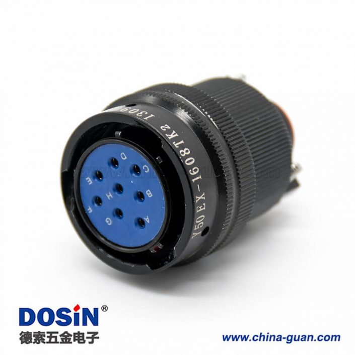 航空電連接器卡口連接接線16殼體號母插頭8芯直式Y(jié)50EX連接器 航空電連接器卡口連接接線16殼體號母插頭8芯直式Y(jié)50EX連接器