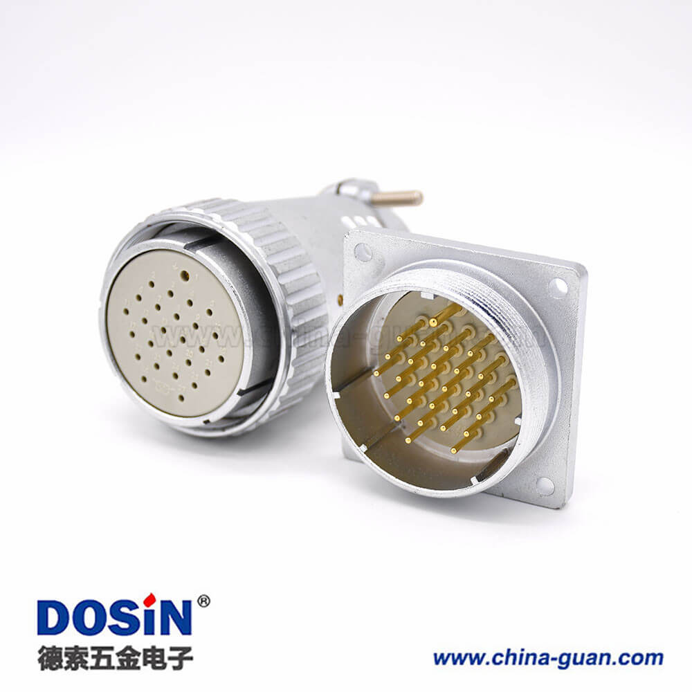 母頭插頭P48 27芯公插座直式一對連接器 母頭插頭P48 27芯公插座直式一對連接器