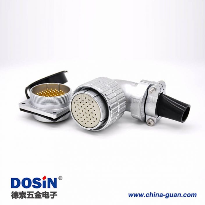 公母插頭插座P48 42芯直式插座彎式插頭接線連接器 公母插頭插座P48 42芯直式插座彎式插頭接線連接器