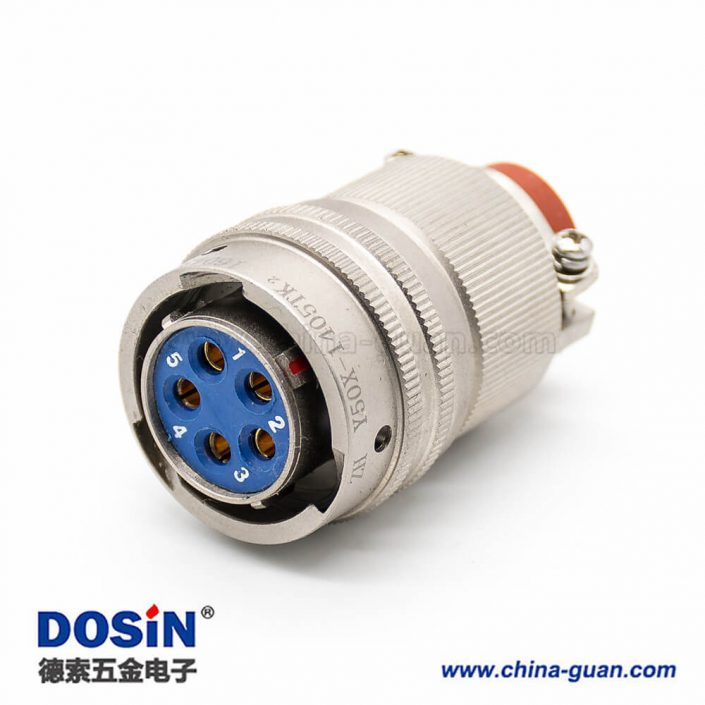 Y50X圓形連接器14殼體號5芯鋁合金插頭母頭直式卡口連接夾線板式 Y50X圓形連接器14殼體號5芯鋁合金插頭母頭直式卡口連接夾線板式