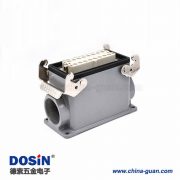 公母對接重載連接器16芯H16T外殼PG29高結構頂出口加高型表面安裝鐵扣 公母對接重載連接器16芯H16T外殼PG29高結構頂出口加高型表面安裝鐵扣