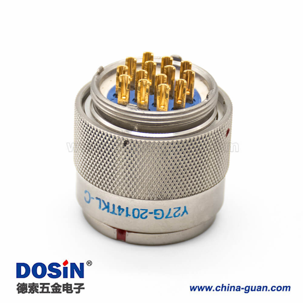 Y27G插頭20殼體號母頭14芯直式工防黃銅夾線板式卡口連接接線焊杯連接器 Y27G插頭20殼體號母頭14芯直式工防黃銅夾線板式卡口連接接線焊杯連接器