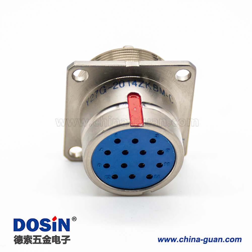 14芯連接器Y27G4孔法蘭焊杯20殼體號(hào)母插座橡膠密封180°卡口連接 14芯連接器Y27G4孔法蘭焊杯20殼體號(hào)母插座橡膠密封180°卡口連接
