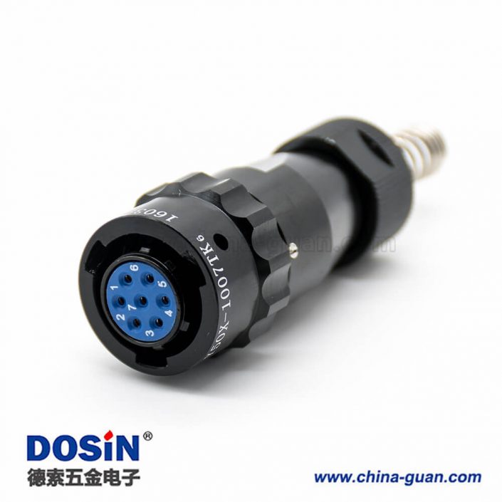 Y50X圓形7芯母插頭10殼體號接彈簧卡口連接焊接直式連接器 Y50X圓形7芯母插頭10殼體號接彈簧卡口連接焊接直式連接器