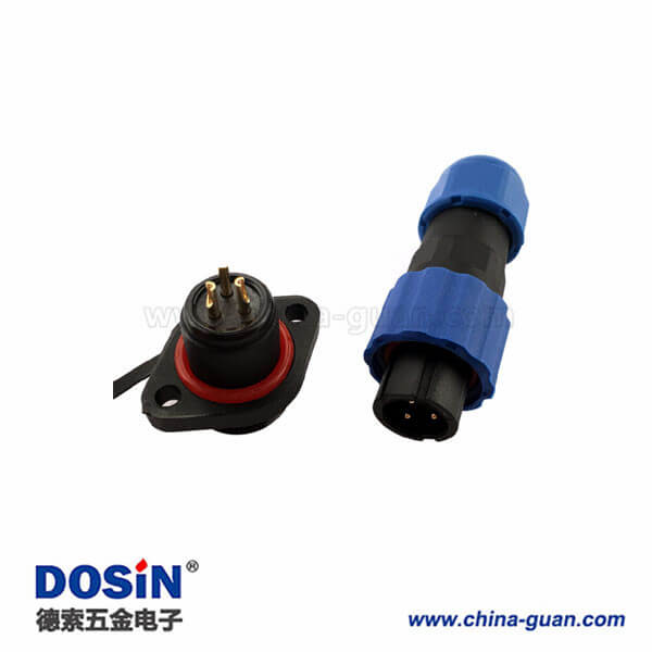 威浦 SP13 2芯 航空插頭插座2孔法蘭 威浦 SP13 2芯 航空插頭插座2孔法蘭