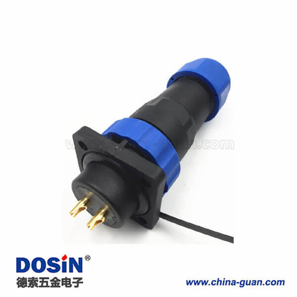 SP17圓形航空插頭插座 2芯防水連接器 SP17圓形航空插頭插座 2芯防水連接器