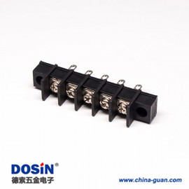 焊線端子黑色5芯直式柵欄式PCB板安裝接線端子 焊線端子黑色5芯直式柵欄式PCB板安裝接線端子