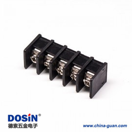 接線端子 彎針黑色柵欄式直式接PCB板安裝 接線端子 彎針黑色柵欄式直式接PCB板安裝