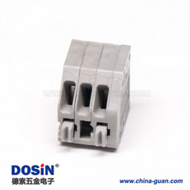 接線端子接線2孔斜對角2芯2.5mm灰色彈簧式接線端子180度 接線端子接線2孔斜對角2芯2.5mm灰色彈簧式接線端子180度