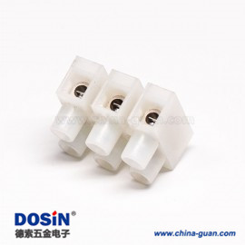 三位端子臺8.00mm白色穿墻式焊接貫通式端子端子接線 三位端子臺8.00mm白色穿墻式焊接貫通式端子端子接線