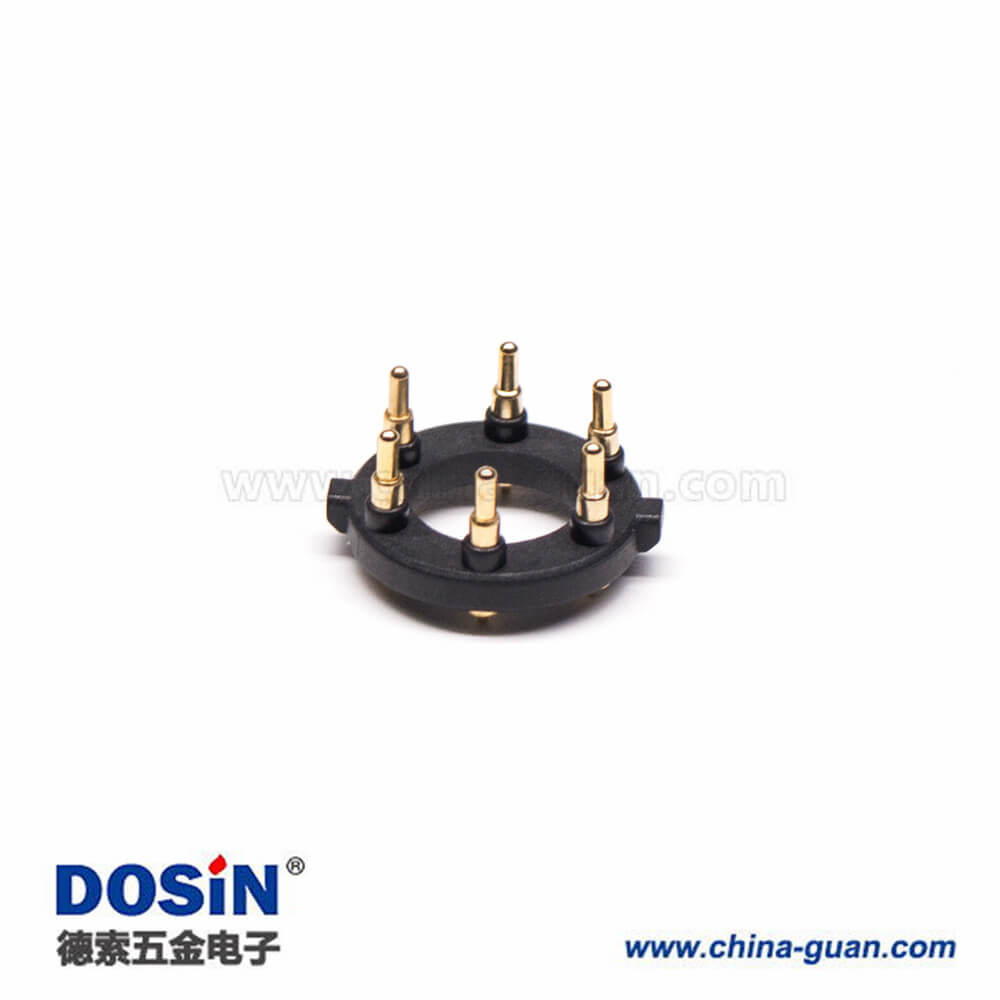 Pogo Pin頂針連接器插入焊接式6芯環(huán)形間距11MM Pogo Pin頂針連接器插入焊接式6芯環(huán)形間距11MM